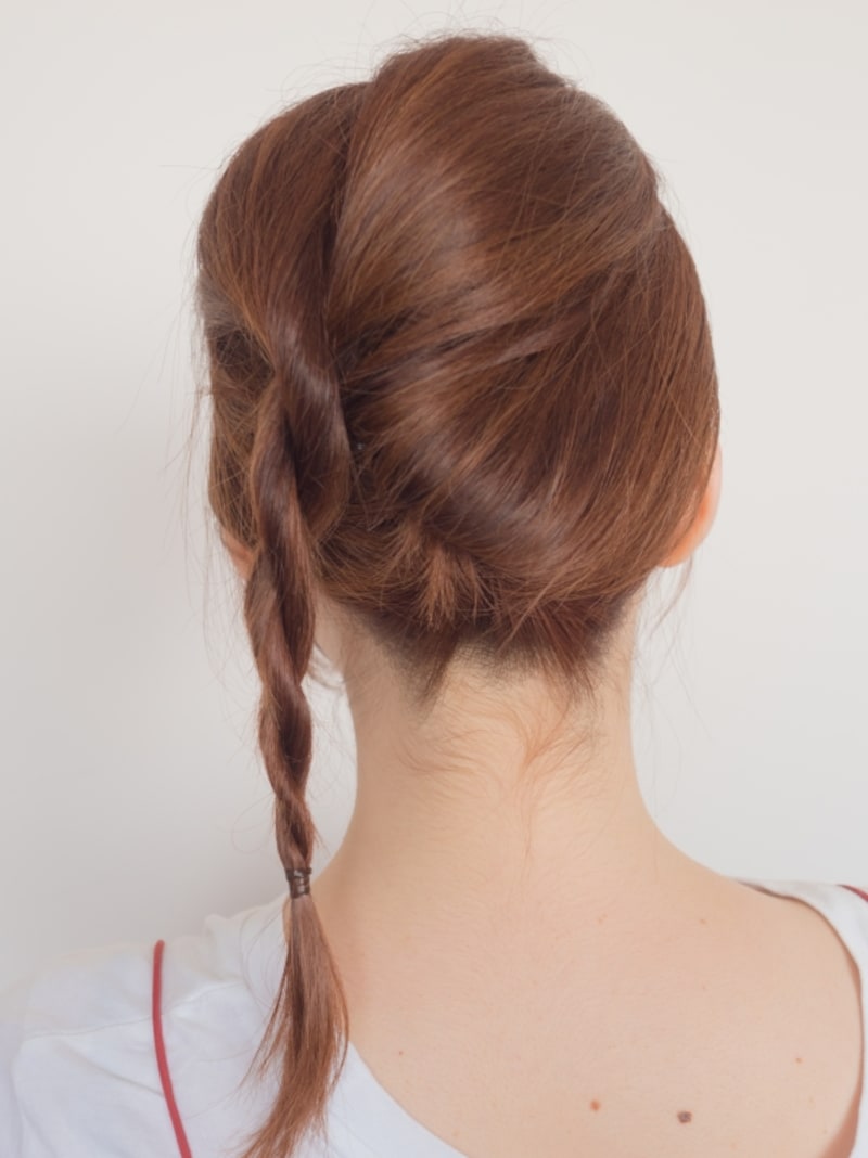 ねじりあげ部分にかぶさった状態