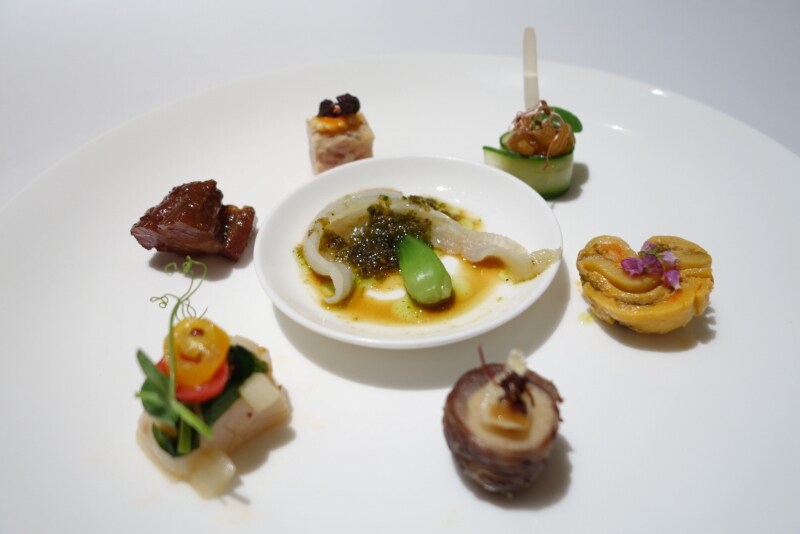 宮城県産食材を取り入れた前菜七種盛り合わせ