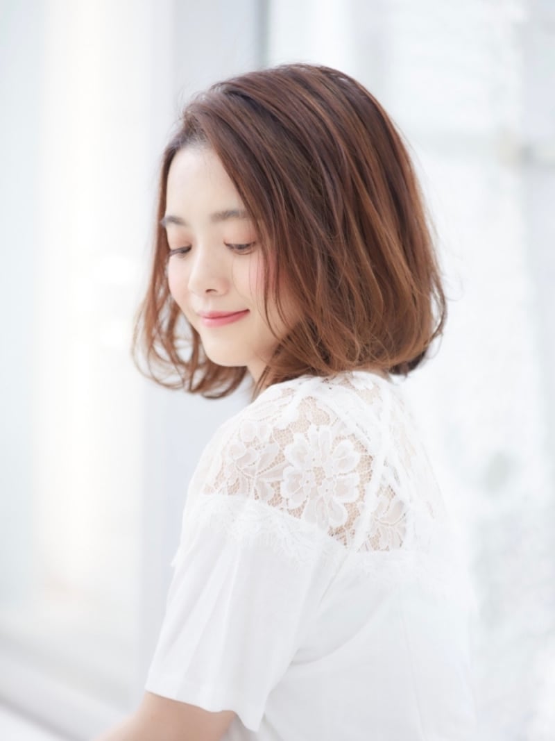 くせ毛を生かす!うねりやくせが目立たない肩上ボブ