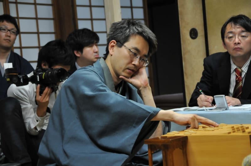 タイトル戦での羽生（撮影：伊賀本悟氏)