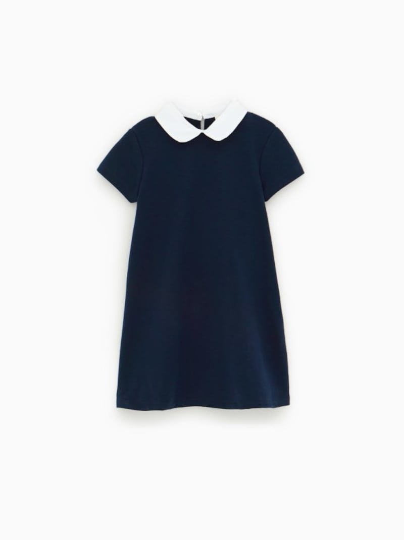 ZARA キッズ ガール コントラスト襟付きワンピース