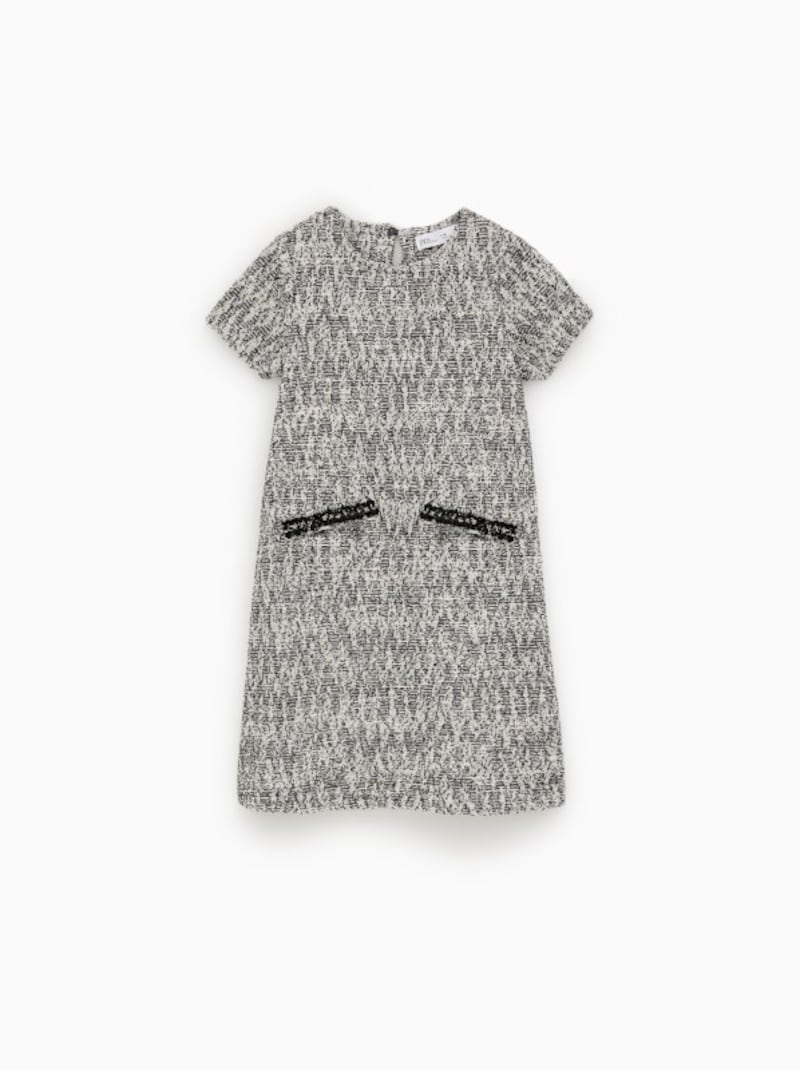 ZARA キッズ ガール ツイードワンピース