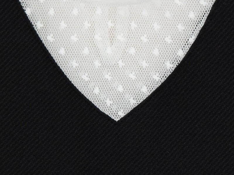 ZARA キッズ ガール コンビ素材チュールディテール入りワンピース