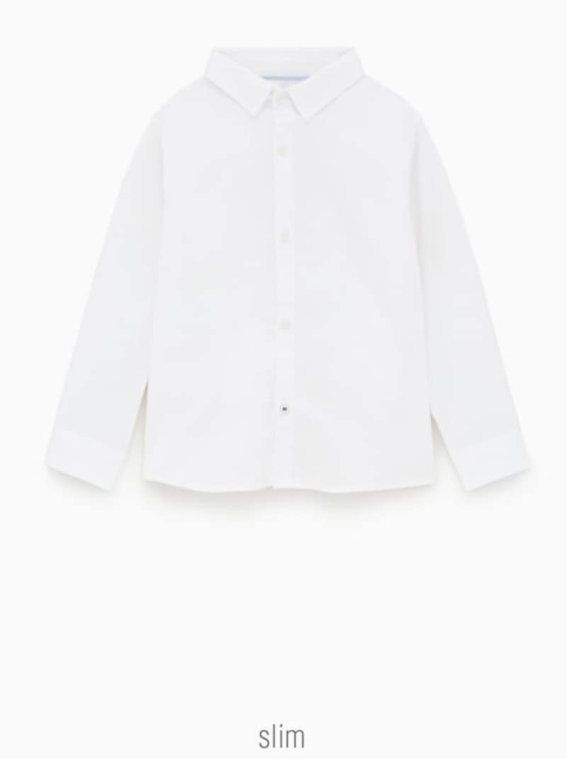 ZARA キッズ ボーイ ベーシックスリムシャツ