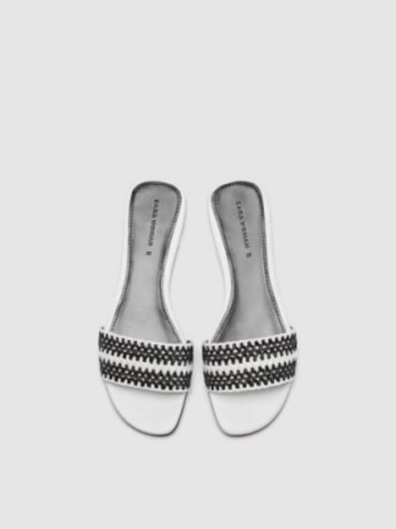 ZARA 編み込みフラットサンダル 6990円