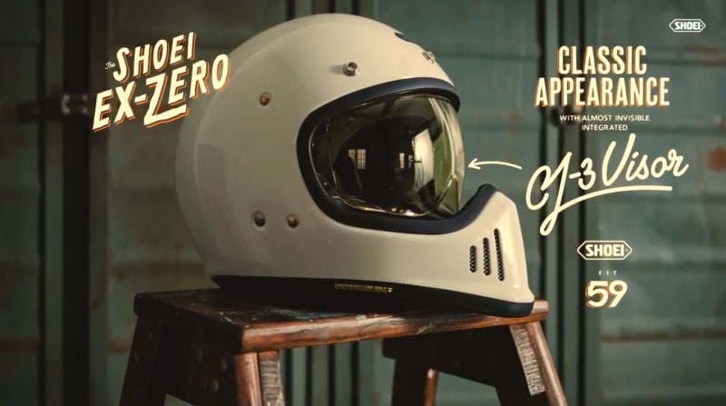 日本での発売は未定ながら、ライダーのあいだでは話題となっているSHOEI EUROPA発の80'sテイストヘルメット［EX-ZERO］