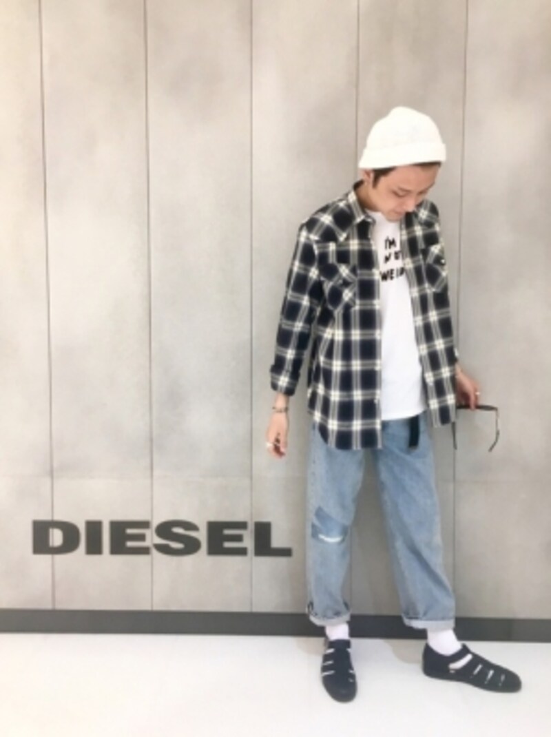 NTのシャツ/ブラウス「MEN’Sundefinedチェック長袖シャツ」を使ったコーディネートundefined【出典:WEAR】
