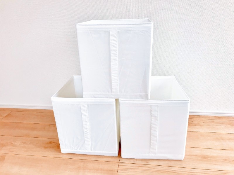  クローゼット収納おすすめグッズ：IKEAのSUKBBボックス