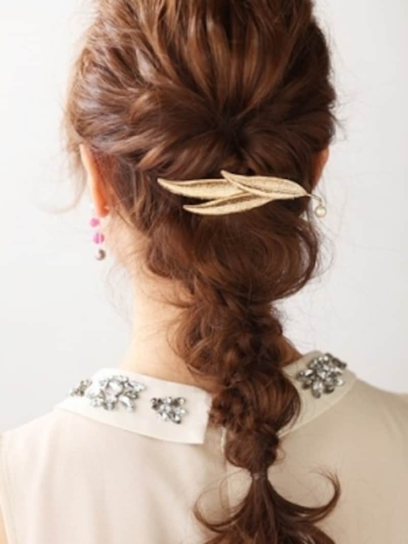 三つ編みくるりんぱ完成形