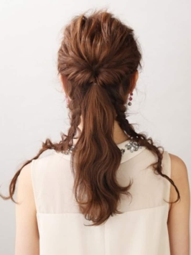 三つ編みを作る