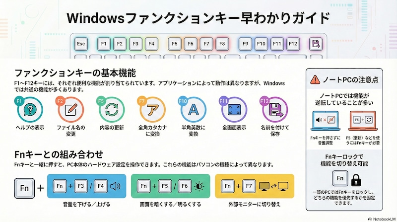 ファンクションキー（F1～F12）の設定＆使い方！