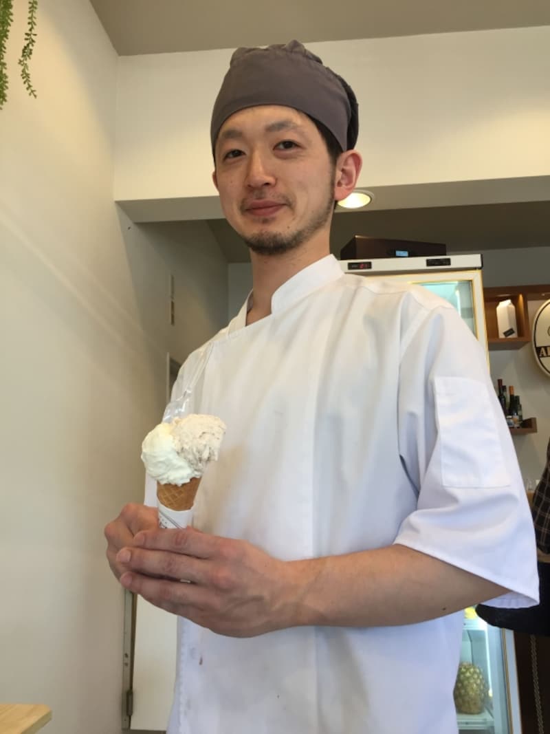 「アリエッタ・デル・ジェラート」の肥田野雄紀シェフ