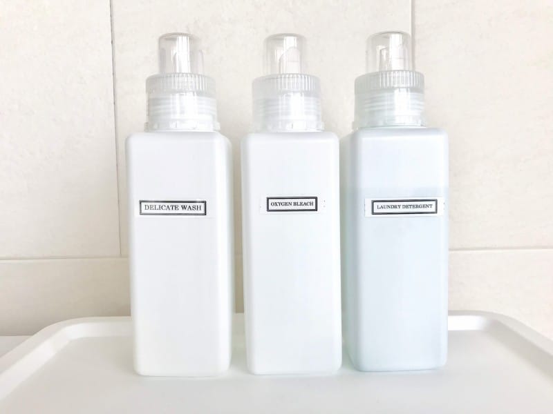セリアのおすすめ収納グッズ:セリアの洗剤詰め替えボトル