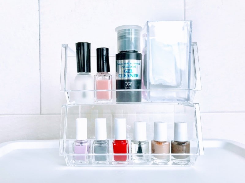 セリアのおすすめ収納グッズ:コンテナボックスにマニキュアを収納