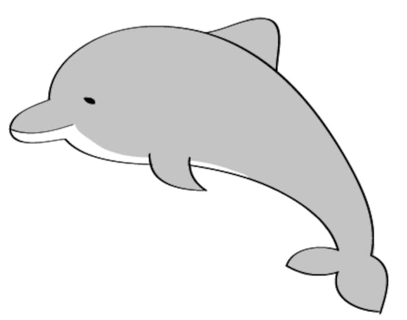 モノクロundefinedイルカundefined夏undefinedイラストundefinedフリーundefinedかわいい