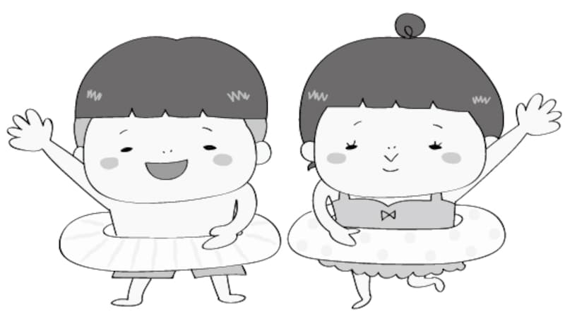 モノクロundefined水着undefined子どもundefinedundefined夏undefinedイラストundefinedフリーundefinedかわいい