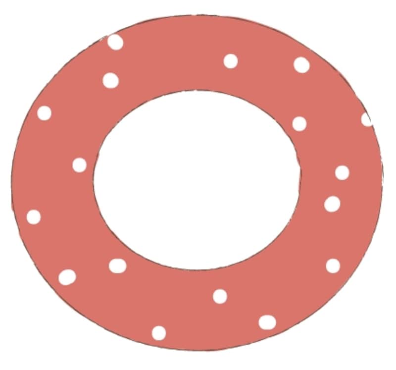 カラー/水玉模様の赤い浮き輪です。