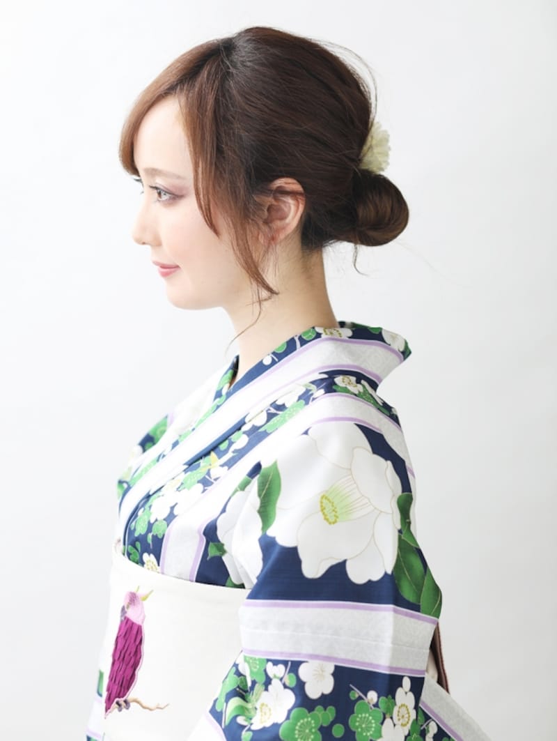 【ミディアム浴衣】くるりんぱで作るギブソンタック風ヘアアレンジ