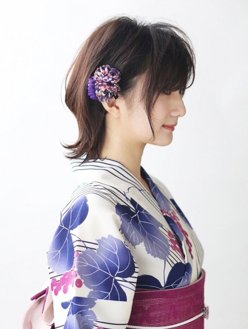 【ショート浴衣】ひし形シルエットの簡単ヘアアレンジ