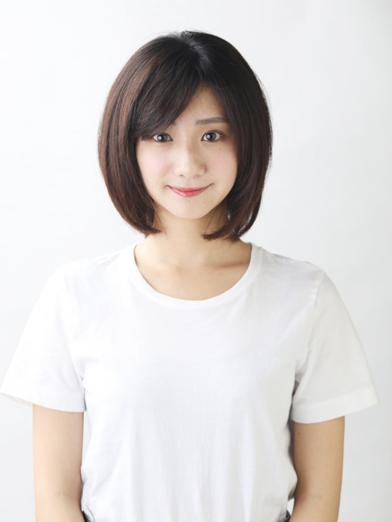 レイヤーが入ったショートボブスタイル