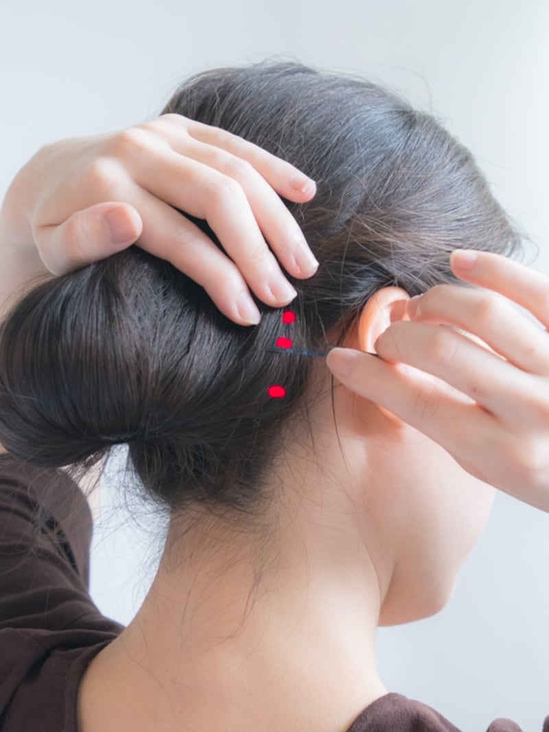 アメピンを赤点の位置に留める