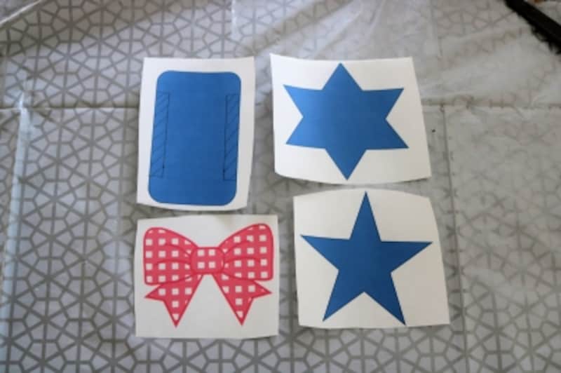 星のガーランドのモチーフの型紙