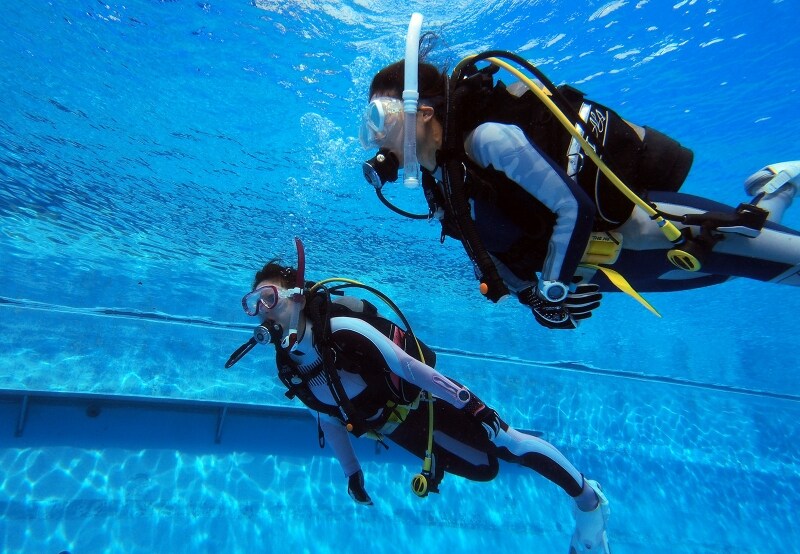スキューバ,ダイビング,中性浮力,浮力コントロール,肺のトリミング,ウエイト