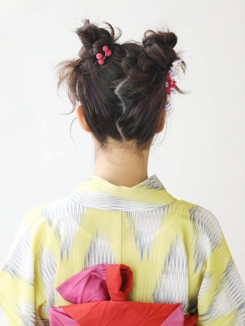 ミディアム浴衣・大人も似合う猫耳ヘアアレンジ