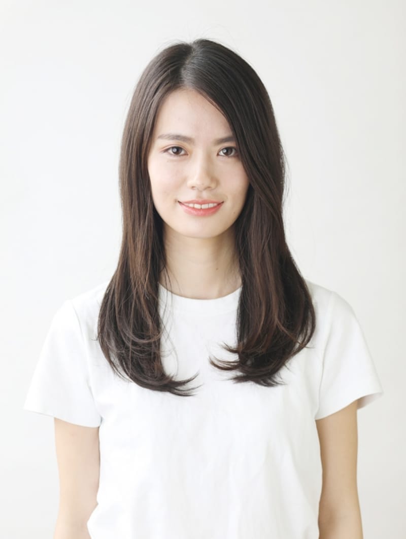 胸ラインのロングヘア