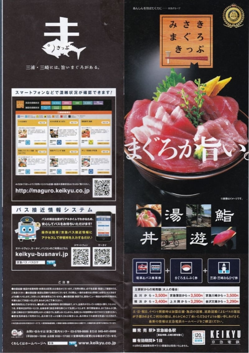 みさきまぐろきっぷの冊子