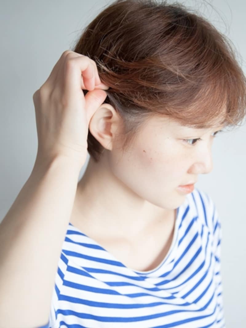 地肌につかないように乾かす