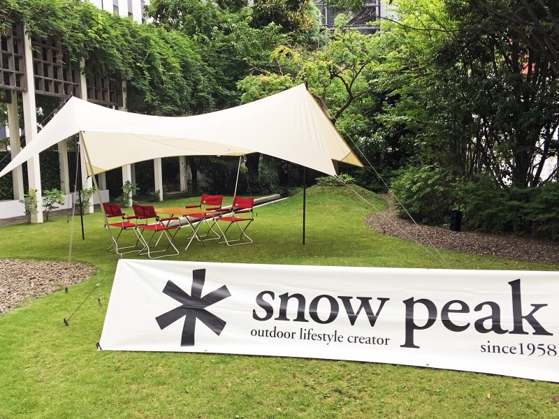 ベルギービールウィークエンドのsnow peakのタープコーナー