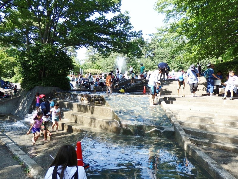 水遊び場は巨大な水のオアシス