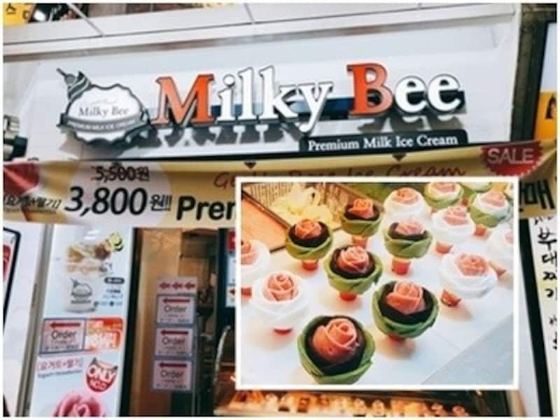 Milky Beeの薔薇アイス