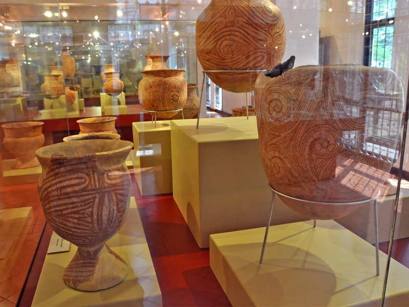 バンチェン国立博物館に展示されたバンチェン土器