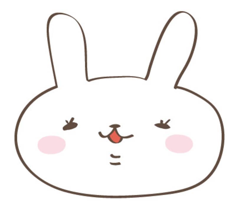 うさぎ　動物　イラスト　カラー　かわいい