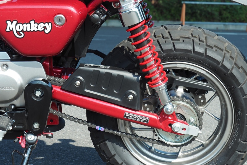 モンキー125のリアサスペンションはプリロード調整ができない