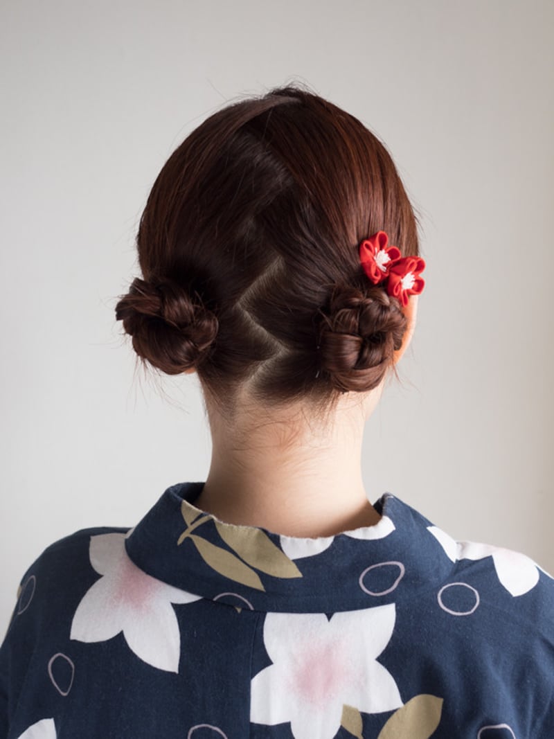 後ろ姿もかわいい浴衣ヘアアレンジ