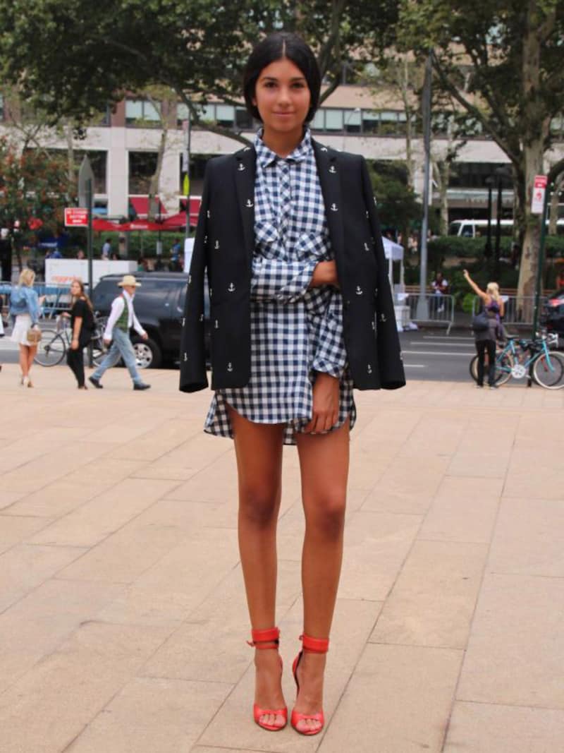 チェック柄シャツ