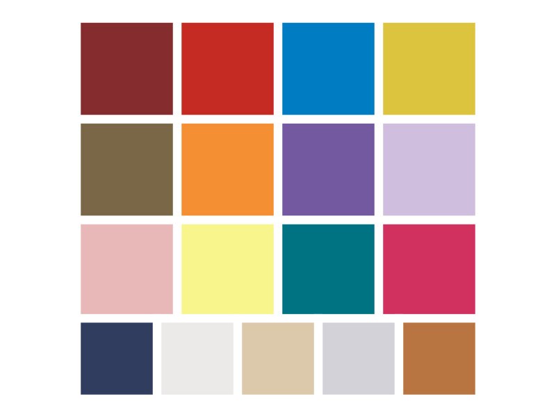 米国パントン社が選んだ、2018年秋冬トレンドカラー（流行色）はこの17色