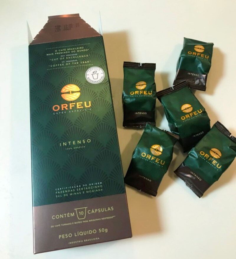 カプセル式コーヒー、ネスプレッソマシーン対応品 10個入り約20レアル(約600円)