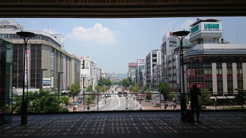 姫路駅キャッスルビューから望む姫路城