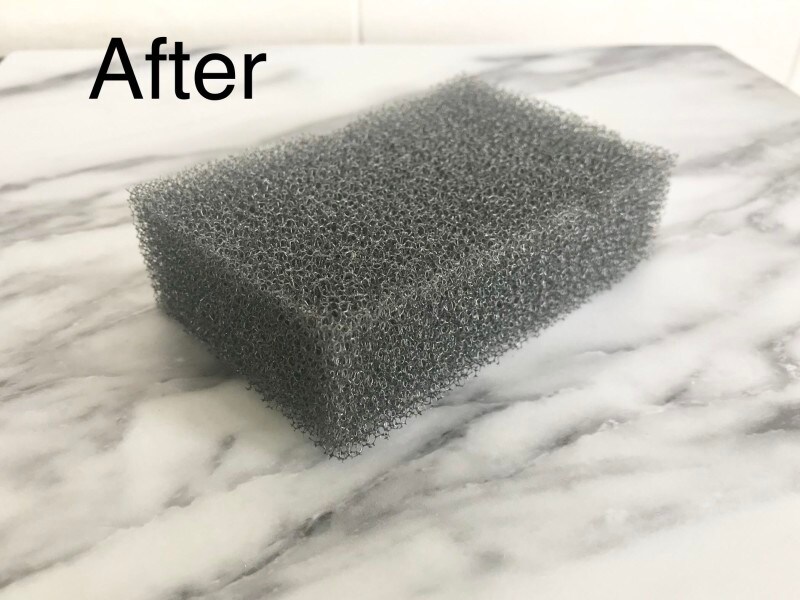 1か月使用した後のサンサンスポンジ