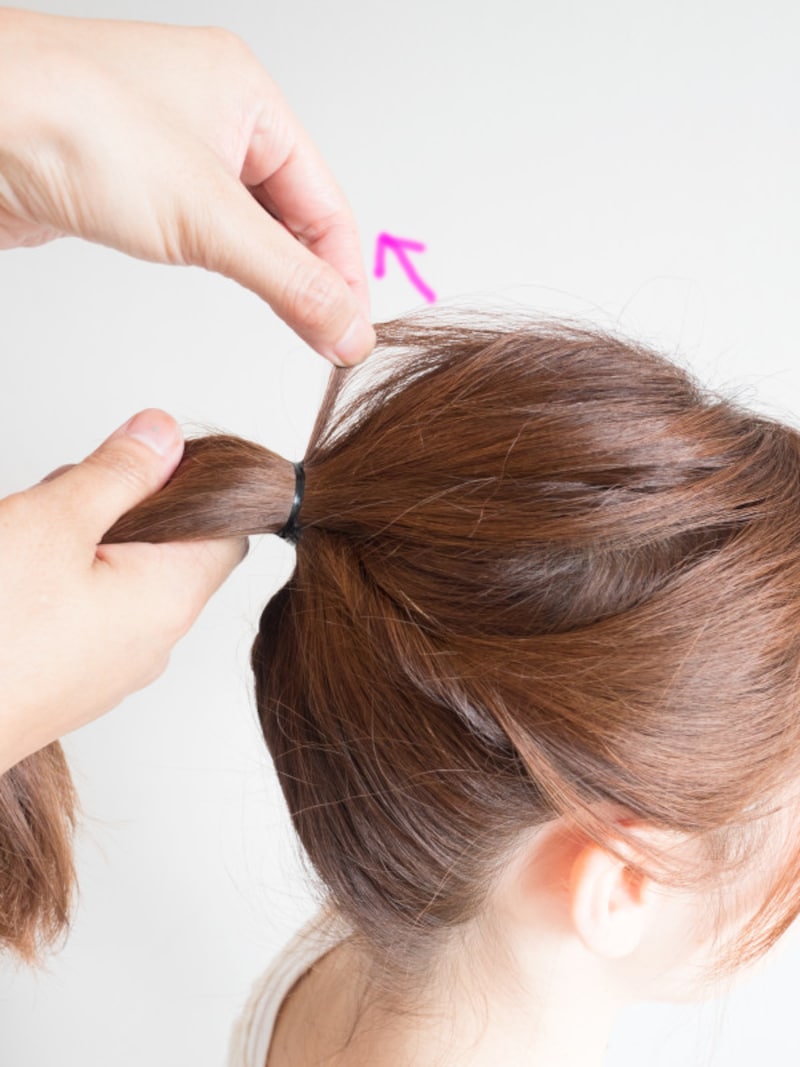 毛束を少しずつ引き出す