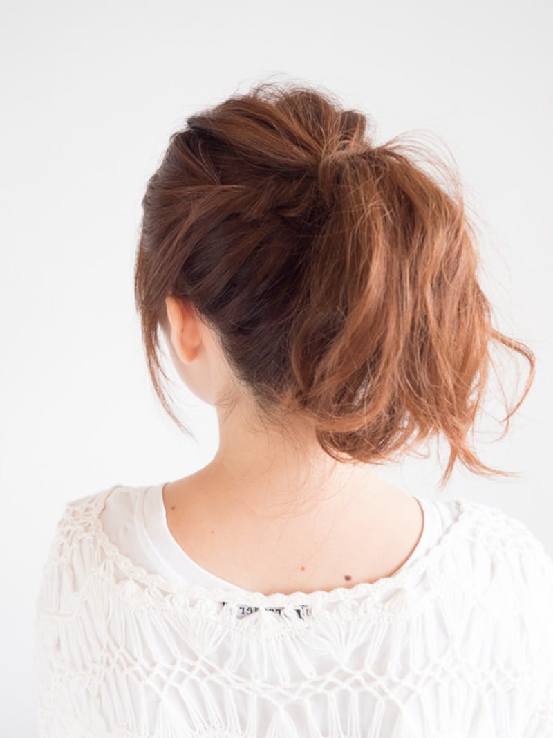 運動会の髪型・ミディアムポニーテール