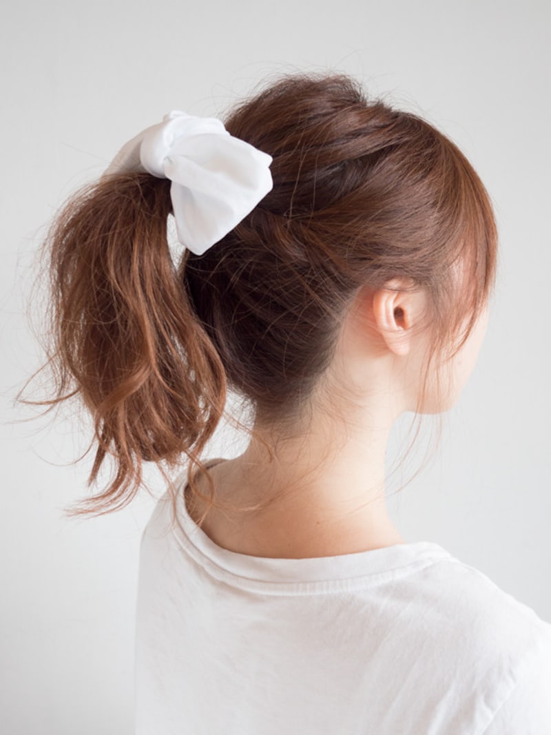 運動会の髪型・ミディアムポニーテール