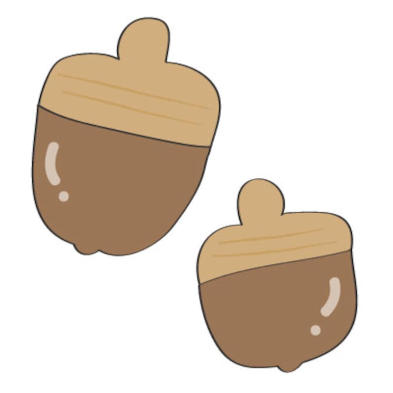 秋　イラスト　どんぐり　カラー　かわいい