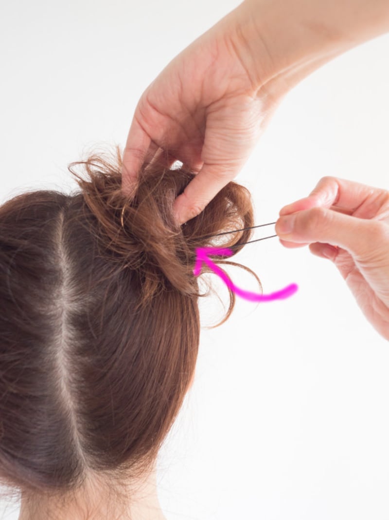 3~4箇所にアメピンを挿す