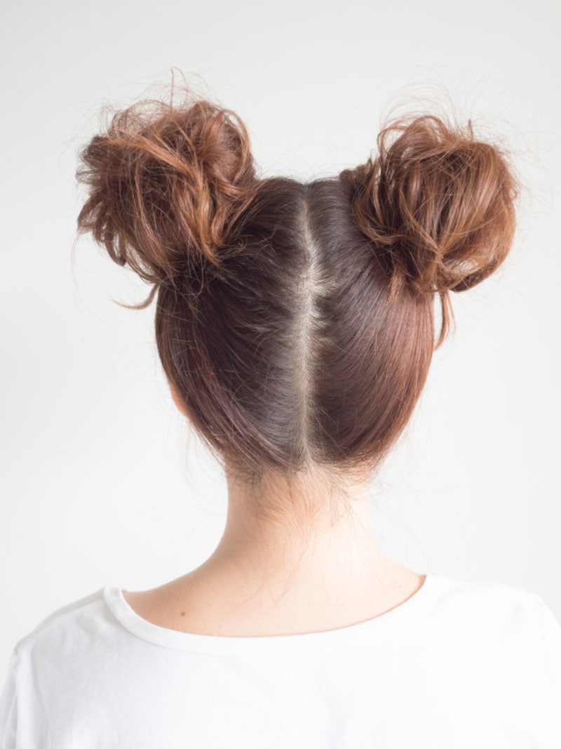 ツインお団子ヘアのできあがり!