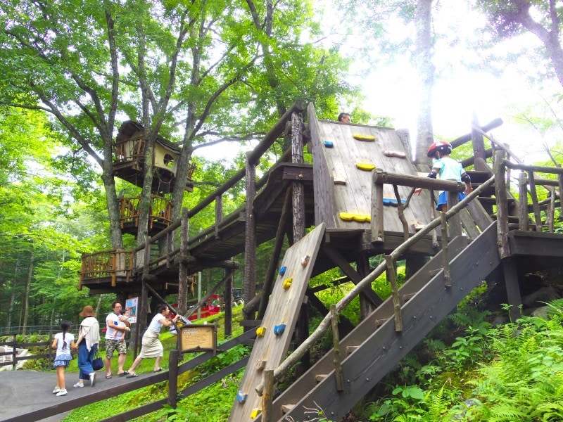 岩場のクライミングウォール